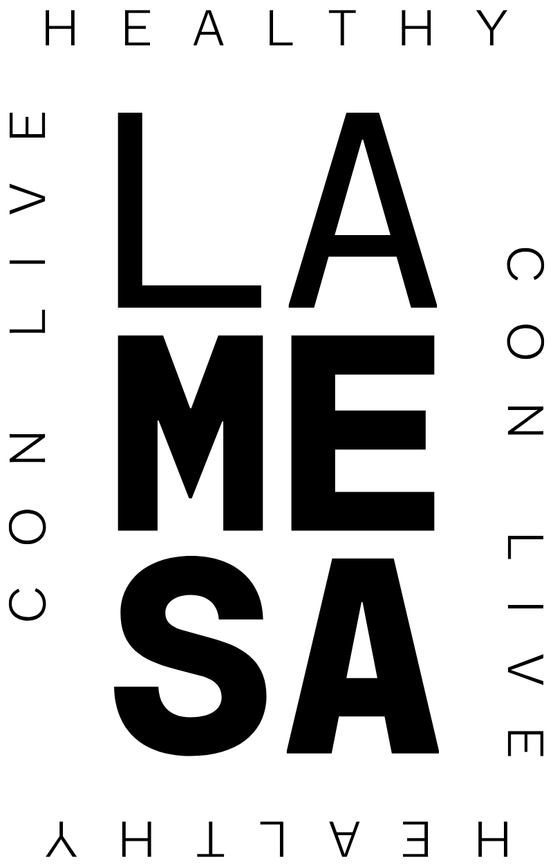 Logo de La Mesa con Live Healthy